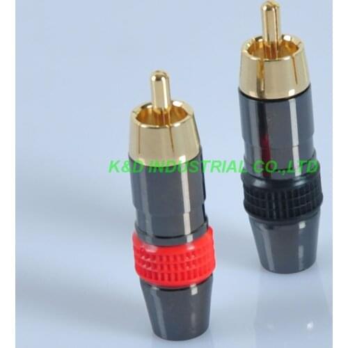 2Pairs RCA Interconnect Male Locking Solder Audio Banana Plug for Guitar Amplifier