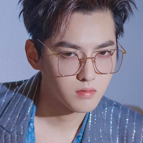 2021 GM Stylish Large Frame Fashion Sunglasses for Men and Women Unisex Titanium Frame Blue Pink Lens With Original Bag