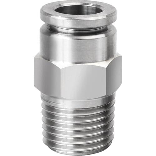 304 Stainless Steel Pneumatic Quick Connect PC Male Fittings High-pressure Gas Nozzle Tube Joint Component