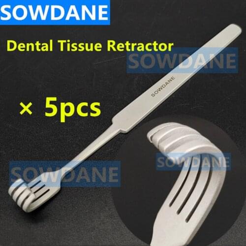 5 pieces Dental Surgical Implant Tissue Retractor Dental Retractor Mouth Opener Dentist Surgery Implant Instrument Tool