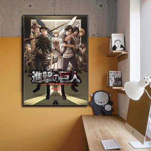 5D Diy Full Square Round Diamond Painting Attack on Titan Posters Cross Stitch Kits Diamond Mosaic Diamond Embroidery Home Decor
