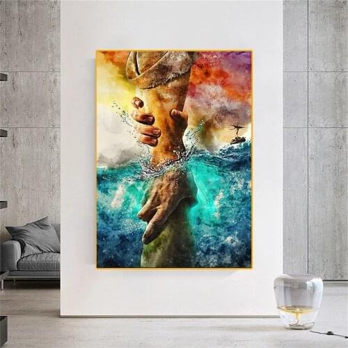 Abstract Hand in Hand Art Canvas Painting Graffiti Posters and Prints Wall Art Picture for Living Room Home Cuadros Decor