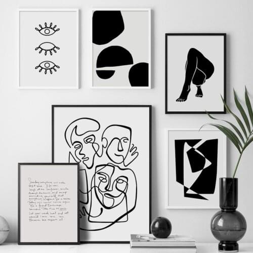 Abstract Body Art Prints Minimalist Line For Living Room Decor Nordic Posters And Prints Wall Art Canvas Painting Wall Pictures