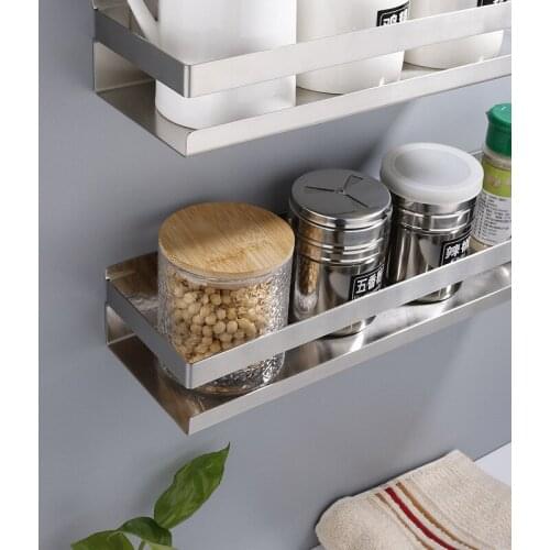 Bathroom Accessories 20-50cm Modern Matte Black Bathroom Corner Shelves Kitchen Wall Shelf Shower Shampoo Storage Rack