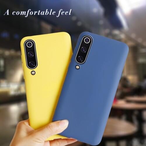 For Xiaomi Mi 9 SE Case For Xiaomi Mi 9 Phone Case Matte Soild color Silicone TPU Soft Back Cover For Xiaomi Mi9se Mi9 9SE Cases