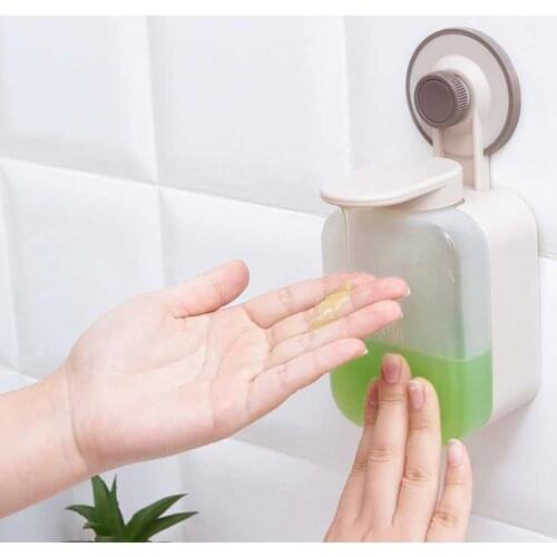 Soap Dispenser Wall-Mounted Bathroom Kitchen Liquid Soap Box Washing Dispenser Suction Cup Soap Dispenser