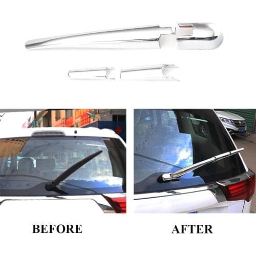 JEAZEA Chrome Rear Window Windshield Wiper Arm Blade Cover Trim Garnish Molding For Mitsubishi Outlander 2013 2014 2015- 2017
