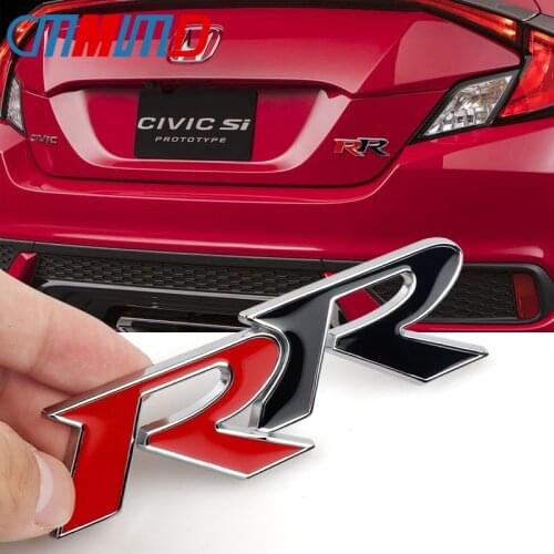 Car Fashion 3D metal Trunk Emblem Refitting Badge Decal For BMW Honda RR Logo Civic Mugen Accord City Car Stickers Car Styling