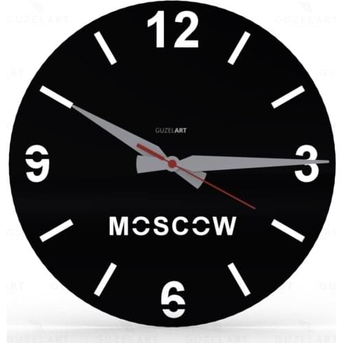 GuzelArt Moscow wall clock , Moscow wall clock, Moscow themed wall clock , Moscow City Wall Clock , living room wall clock