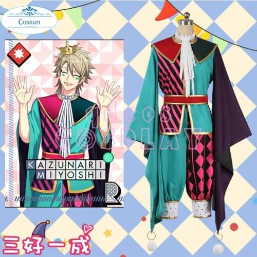 [Customized] Anime! A3! The Luminous Circus Miyoshi Kazunari Circus Clown Uniform Cosplay Costume Halloween Suit Free Shipping