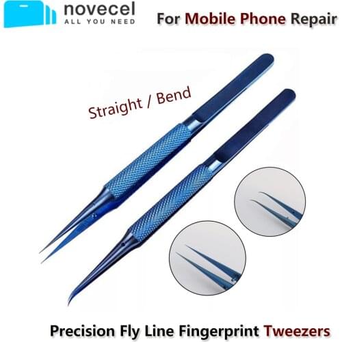 Precision Titanium Alloy Fly Line Fingerprint Repair Tweezers Copper Link Wire Repair Tool For Mobile Phone Repair Tools