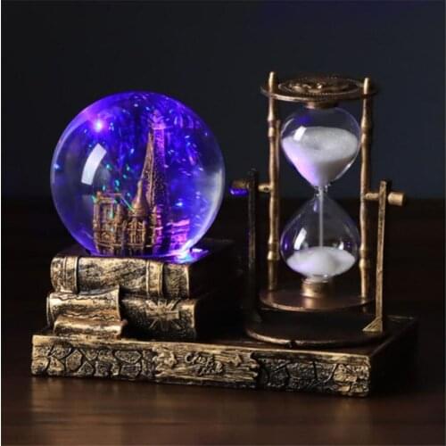 Student Birthday Gift Home Decoration Accessories Resin Silver Gold Ball Hourglass