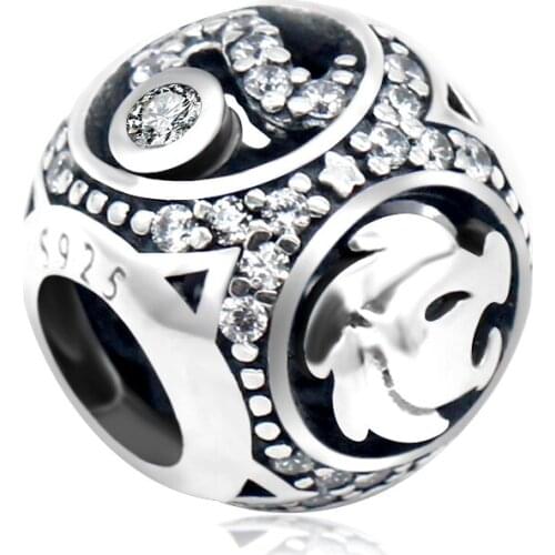 Suitable for matching with Pandora bracelet retro 925 sterling silver constellation bead pendant DIY