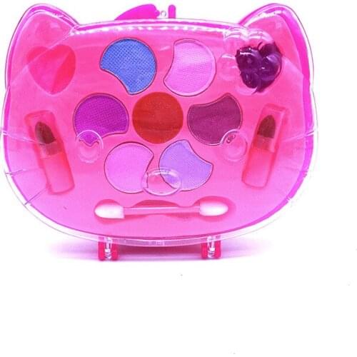 Cat Portable Girls Princess Girls Washable Makeup Toy NON TOXIC Deluxe Makeup Set Lipstick And Eye Shadow For Kids GIFT