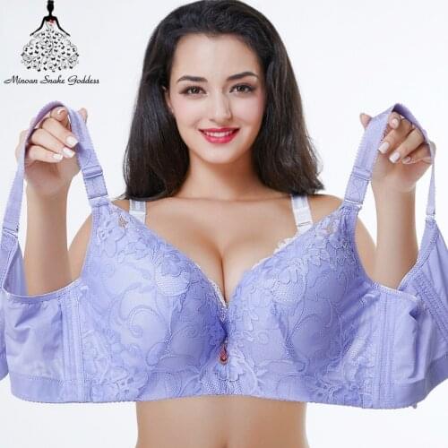 Push Up Bra For Women Plus Size Brassiere Sexy Lace Bralette BH Lingerie Underwear Big Size 44 46 48 50 sostenes mujer grande