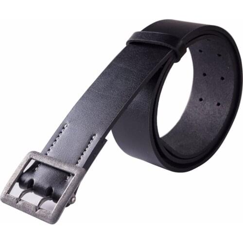 WWII GERMAN OFFICER DOUBLE CLAW BLACK BELT WAIST S 30-35"