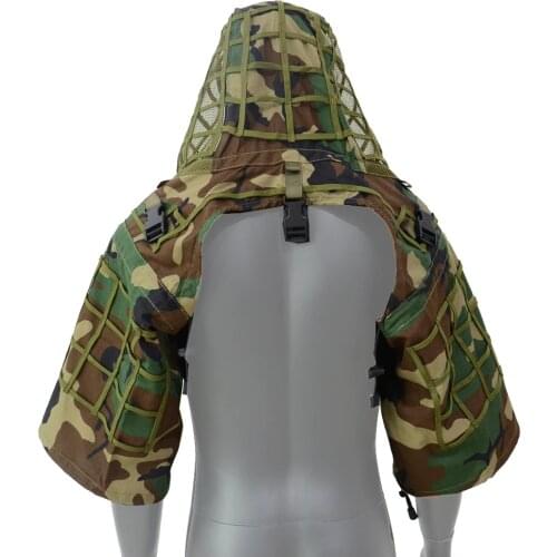 ROCOTACTICAL Ghillie Suit Foundation Ripstop Sniper Ghillie Viper Hood Woodland/CP Multicam/ACU/Digital Woodland