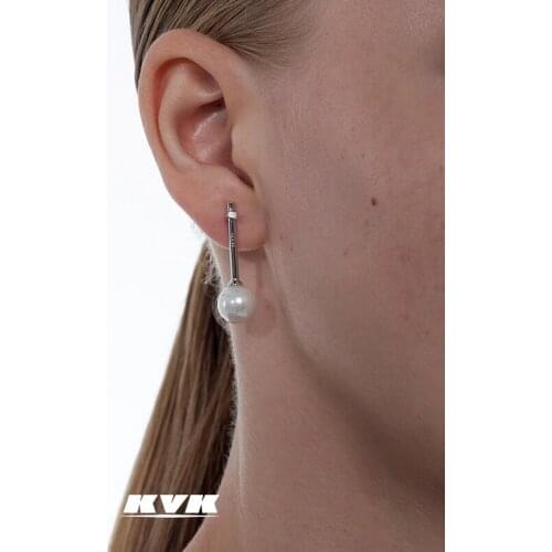 KVK Pearl Earrings 2021 New Tide Simple Allergic Earrings Female Fashion Earrings online celebrity Earrings