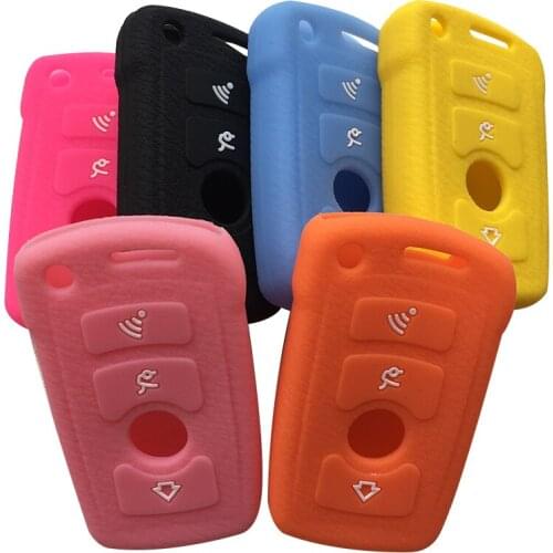 Silica Gel Car Key Cover Case For BMW 7 SERIES Z3 Z4 E65 E66 E67 E68 Remote Key Covers For Car Keys Case For Keychain Alarm