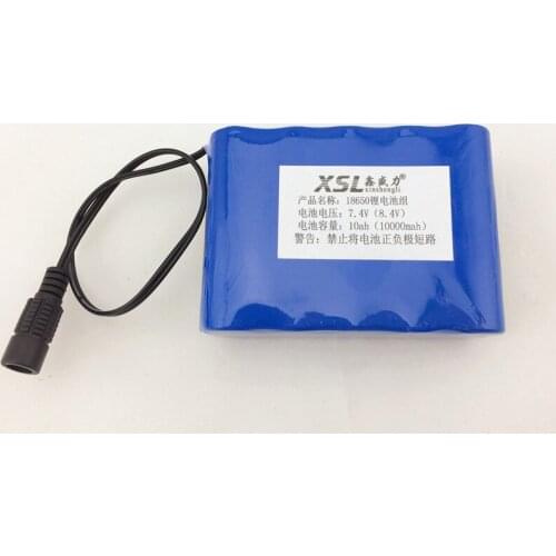 7.4 V 10000 mAh 18650 lithium battery bicycle lights battery protection circuit with cells