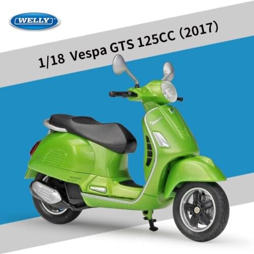 WELLY 1:18 VESPA 2016 PX VESPA 1970 150CC VESPA 2014 946 Motorcycle Metal Model Toys For Children Birthday Gift Toy Collection