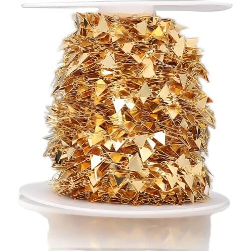 1 Meter Stainless Steel Triangular Chains Jewelry Gift Accessories Necklace Bracelet Anklet Findings for DIY Jewelry Making Bulk