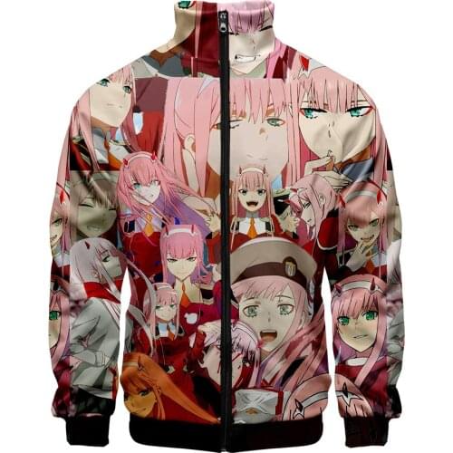 2020 DARLING In The FRANXX 3D Print Zipper Sweatshirt Men/women Fashion High Street Harajuku Kawaii Streetwear Hoody Sweatshirt