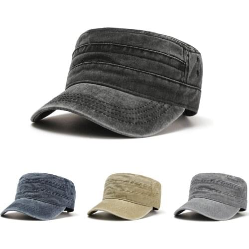 2021 Korean fashion mens flat caps spring new sun hats camping distressed washed baseball caps couple gifts