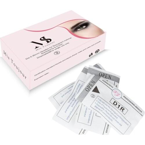 30PCS D1R Microblading Needle Cartridges For Permanent Eyeliner Micropigmentation Forever Makeup Eye Beauty Tattoo Supplies
