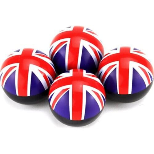 4pcs/set Universal UK Flag Copper Tyre Wheel Valve Stem Air Caps for Car Moto Bike Tire Valve Dustproof Caps Accessoires