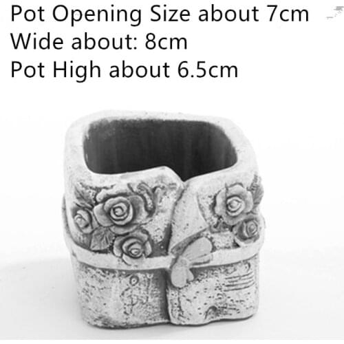 Antique Cement Flower Pot Making Mould Creative Craft Concrete Silicone Mold for Garden Decoration Flower Vase Cactus Planting