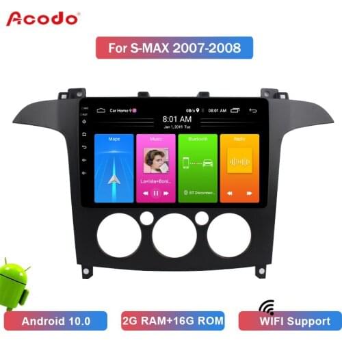 ACODO 2+16G Android 10.0 Car Radio Multimedia Player For Ford Max 2007-2008 Navigation GPS 2 din