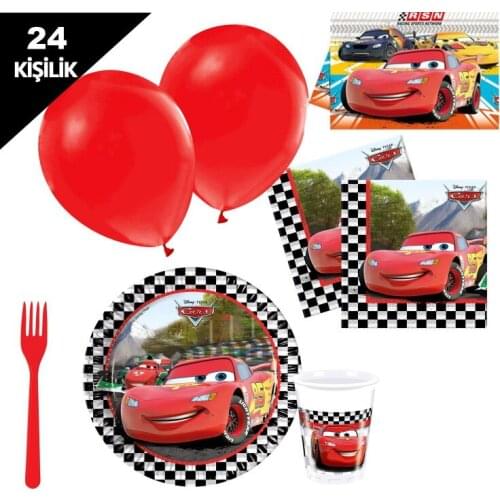 Cars Parti Seti 24 Kişilik