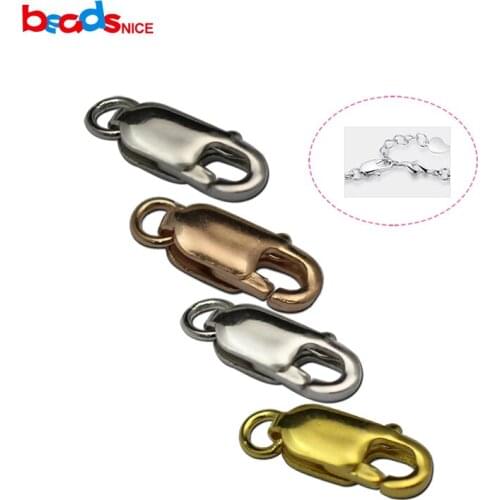 Beadsnice 925 Sterling Silver lobster clasp for bracelet chain making DIY ID25087