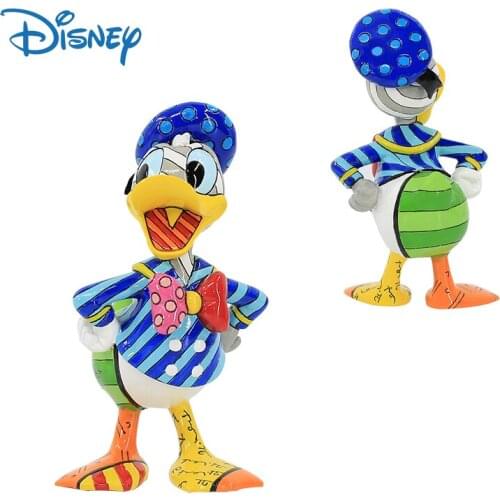 Disney Genuine Donald Duck Action Figure Kawaii Resin Dolls Decor Cartoon Anime Figures Collection Model Toys Boxed Kids Gifts