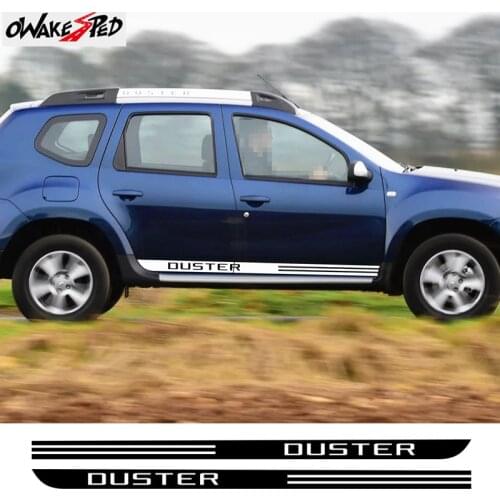 For Renault Dacia Duster Car Door Stripe Sticker Auto Sport Styling Body Side Skirt Vinyl Decal Automobile Tuning Accessories