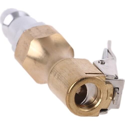 Hot Sale Heavy Duty Brass Air Chuck Set,Dual Head Air Chuck 1/4 Female NPT Open Flow Ball Air Chuck