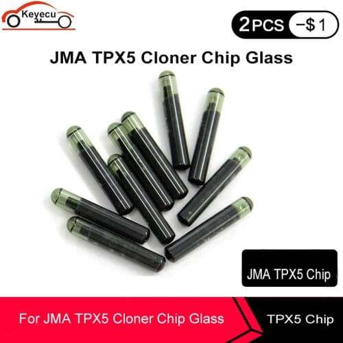 KEYECU 10Pcs/lot Original 3in1 Car Key Chip JMA TPX5 Cloner Chip Glass Auto Transponder Chip Replacement for TPX1 TPX2 TPX4