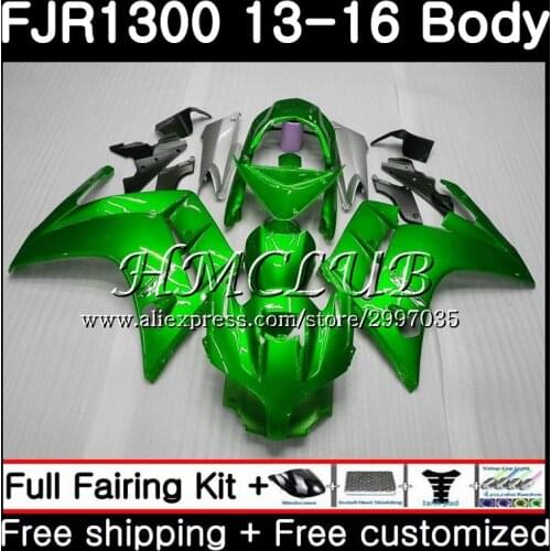 Kit For YAMAHA FJR1300A FJR-1300 FJR 1300 2013 2014 2015 2016 12HC.3 FJR1300 A FJR-1300A FJR1300 Gloss green 13 14 15 16 Fairing