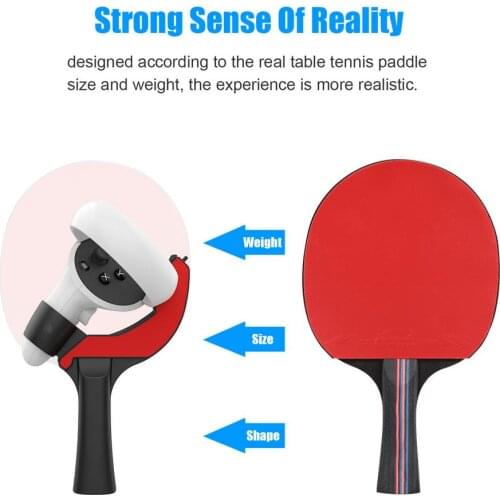 VR Controller Paddle Handle Table Tennis Racket Grip For Oculus Quest 2 VR Accessories Highly Realistic Improve VR Experience