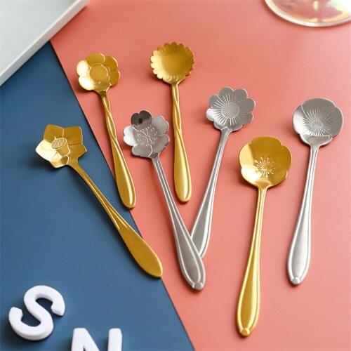 Creative Stainless Steel Spoon Branch Leaves Flowers Spoon Fork Coffee Spoon Christmas Gifts Kitchen Accessories Tableware Decor