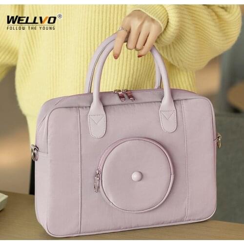 Fashion Bussiness Briefcase Laptop Bags For Women 13 14 15 inch Macbook air Casual Portable Waterproof Notebook Office Bag X130C