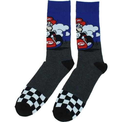 Europe high quality cotton men funny lovely Cartoon Mario pattern crew socks Sweat Fashion male Tide tube socks Free shipping