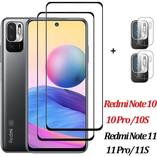 Note 10S,Protective Glass For Redmi Note 10 5G Tempered Glass Note 10 Pro Lens Protection Cristal Templado Redmi Note10 5G 10S