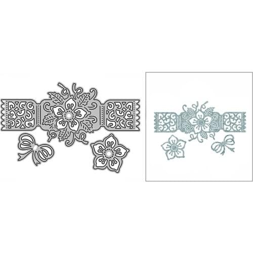 New Bow Flower Ribbon Craft Embossing Mold 2021 Metal Cutting Dies for DIY Decorative Scrapbooking Album Card Making No Stamps