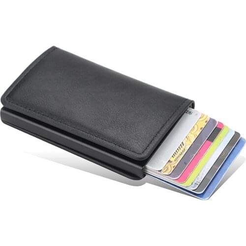 New Men Women Card Holder Wallet Multi-functional smart wallets RFID high quality men business soft leather coin purse