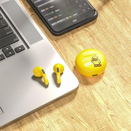 New B.Duck True wireless Bluetooth 5.0 headphones K17 Yellow duck TWS Low latency stereo smart touch sport earphone earbuds