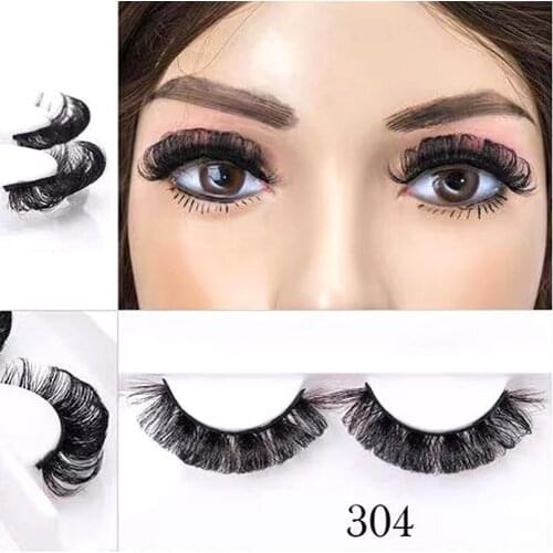 NEW 1pairs Mink Lashes 3D Mink Eyelashes 100% Cruelty free Lashes Handmade Reusable Fluffy Natural Eyelashes False Lashes Makeup