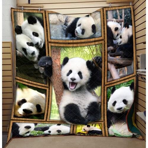 3D Panda Quilt Nature High End Fashionable Kids School Adults Bed Summer Cool Quilt Comfortable Hot Sales Dropshipping
