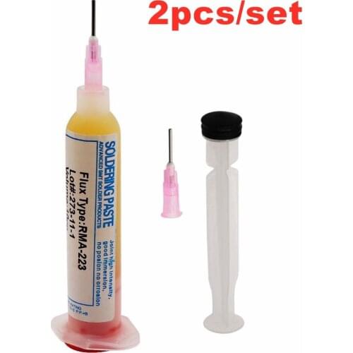 Syringe Solder Paste Flux Grease Repair Solde RMA-223 10CC PCB BGA Soldering Paste Flux Solder Ball Flux Paste +Needle